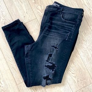 AE high rise distressed jegging